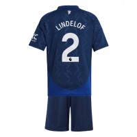 Dres Manchester United Victor Lindelof #2 Preč pre deti 2024-25 Krátky Rukáv (+ trenírky)